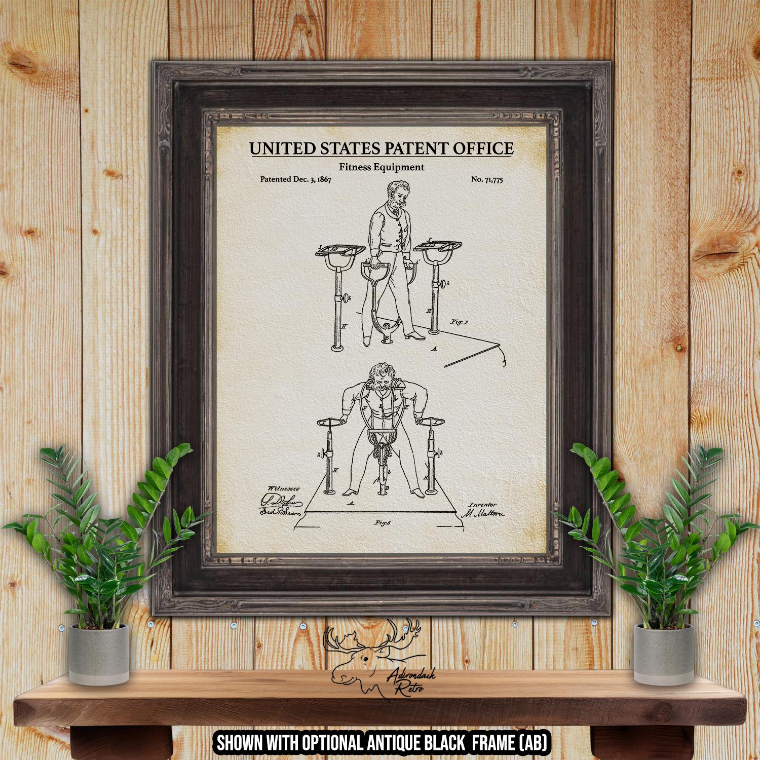 Fitness Equipment Patent Print Set of 8