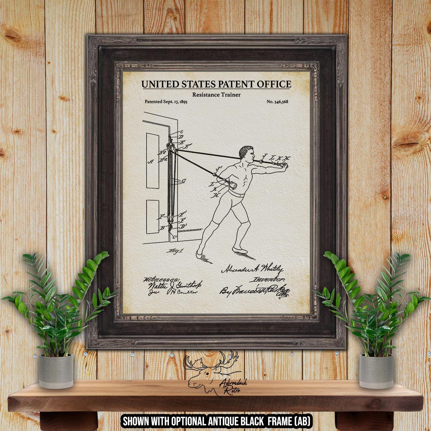 Exercise Equipment Patent Print Set of 8