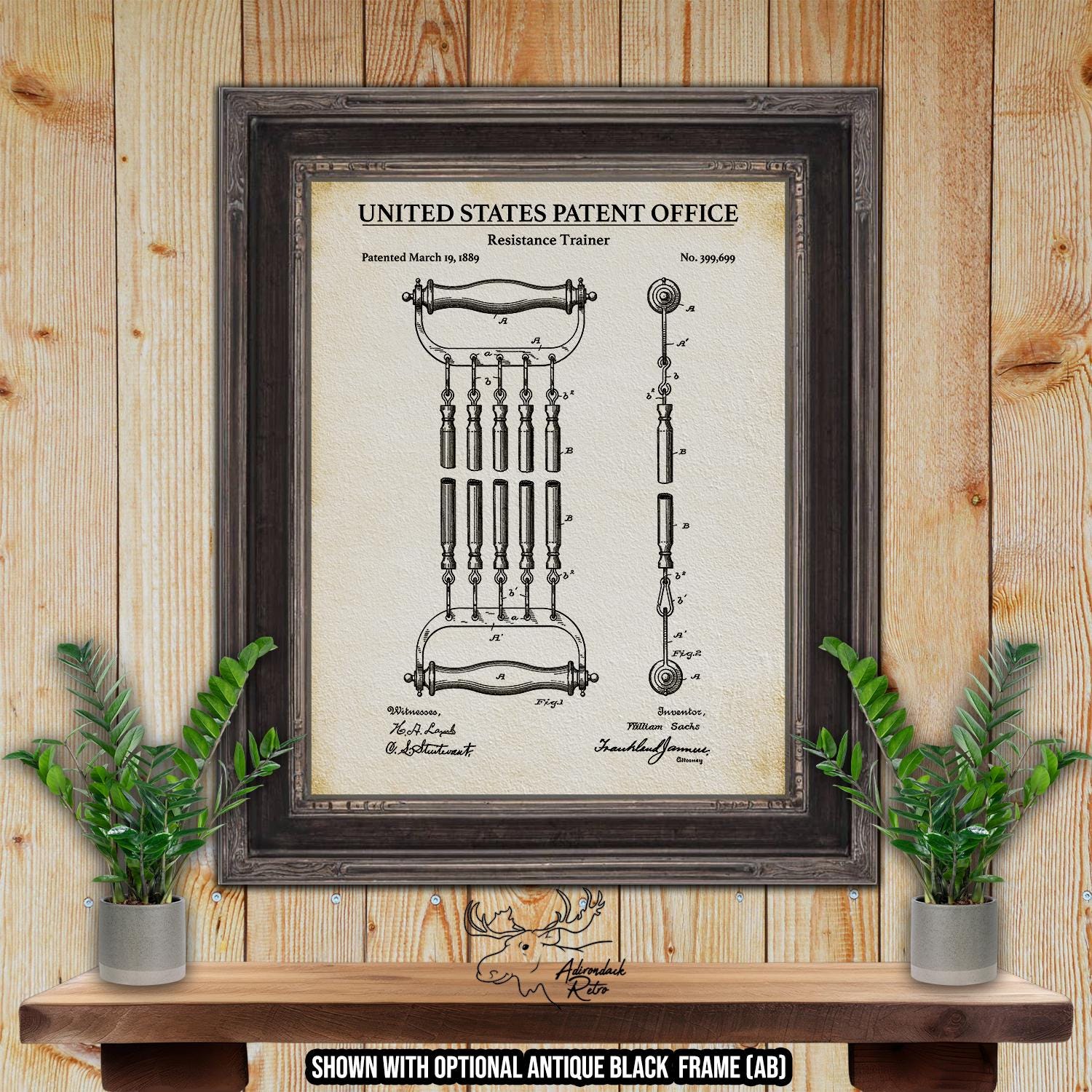 Fitness Equipment Patent Print Set of 6