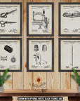 Sewing Patent Print Set of 6 - Sewing Inventions - Sewing Posters at Adirondack Retro