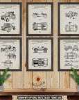 Dune Buggy Patent Print Set of 6 - Dune Buggy Posters - Retro Sport Buggy Inventions at Adirondack Retro