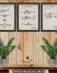 Single Prop Airplane Patent Print Set of 3 - Vintage Airplane Inventions at Adirondack Retro