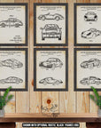 German Automobile Patent Print Set of 6 - Vintage Foreign Car Inventions at Adirondack Retro