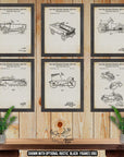 Pedal Car Patent Print Set of 6 - Pedal Car Poster Set - Pedal Car Inventions at Adirondack Retro