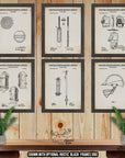 Cricket Patent Print Set of 6 - Retro Cricket Inventions at Adirondack Retro