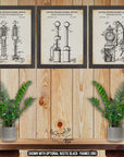 Gas Pump Patent Print Set of 3 - Petroliana Poster Set - Gas Pump Inventions at Adirondack Retro