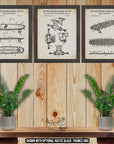 Skateboarding Patent Print Set of 3 - Skateboarding Posters - Skateboard Inventions at Adirondack Retro