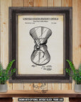 Pour Over Coffee Maker Patent Print - Kitchen Appliance Poster - 1943 Coffee Invention at Adirondack Retro