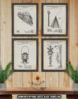 Railroad Patent Print Set of 4 - Vintage Train Posters - Railroad Inventions at Adirondack Retro