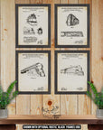 Locomotive Patent Print Set of 4 - Vintage Train Posters - Railroad Inventions at Adirondack Retro