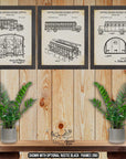 School Bus Patent Print Set of 3 - School Bus Posters - School Bus Inventions at Adirondack Retro