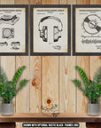 DJ Equipment Patent Print Set of 3 - Retro Music Posters - DJ Inventions at Adirondack Retro