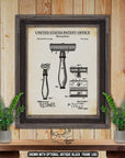 Shaving Razor Patent Print - Safety Razor Poster - 1904 Shaving Invention at Adirondack Retro