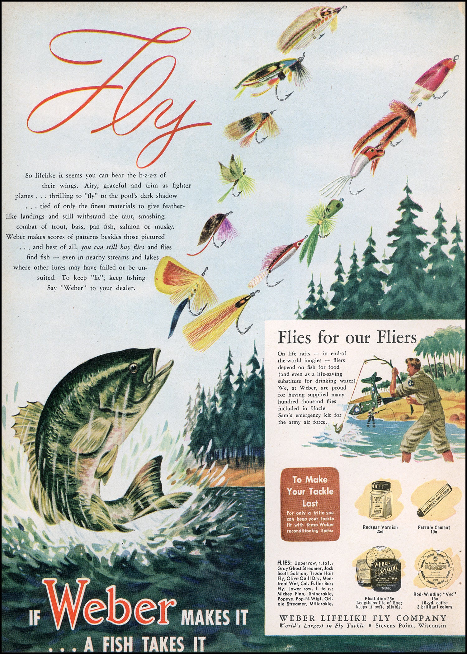 Vintage Fishing Ads collection — authentic fishing and outdoor sport advertisements, Adirondack Retro.