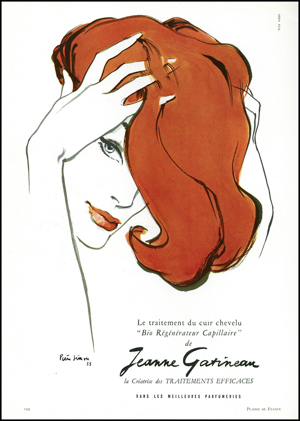 Vintage French Ads collection — elegant European advertising art, Adirondack Retro.