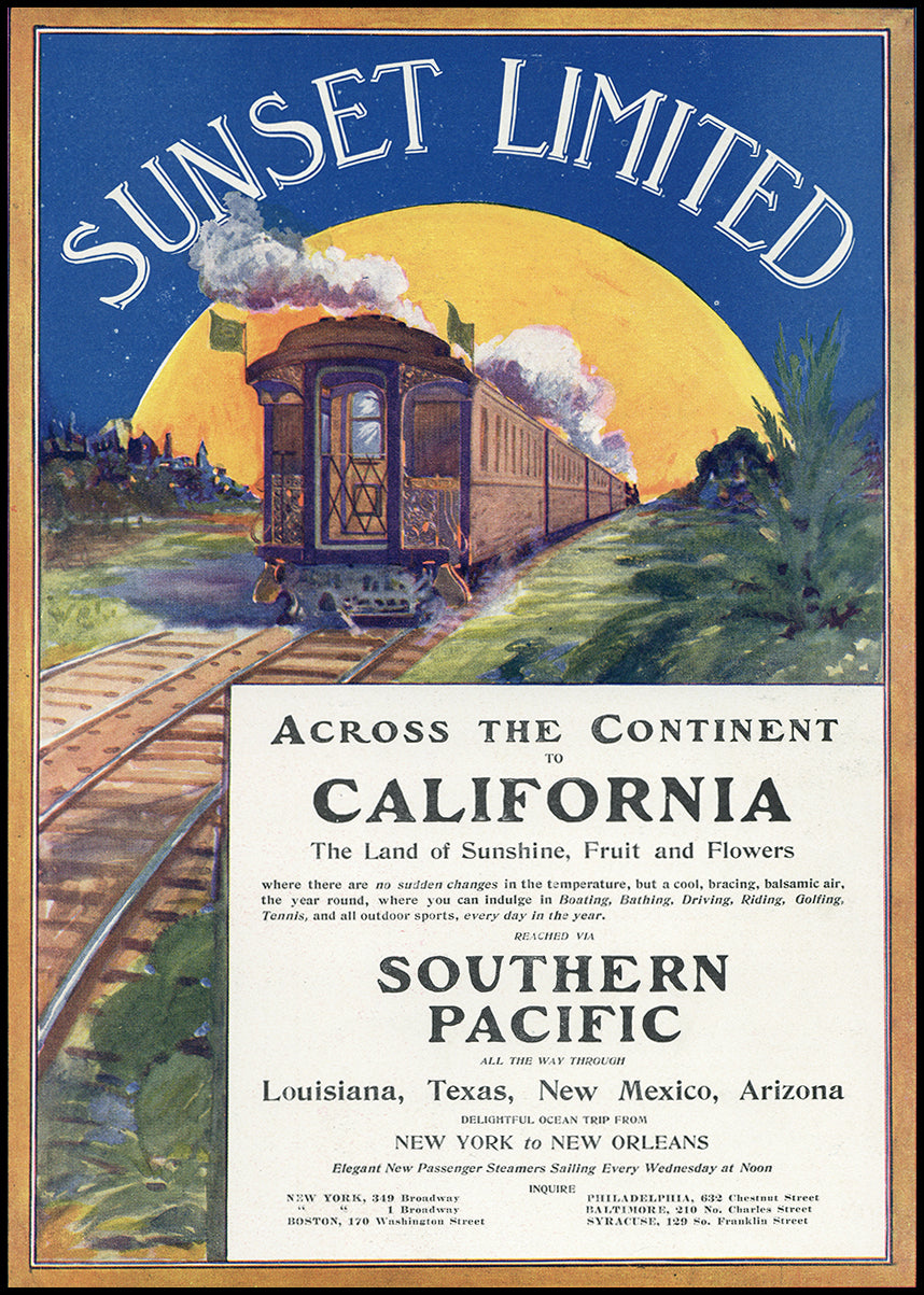 Vintage Railroad Ads collection — historic train and rail travel advertisements, Adirondack Retro.