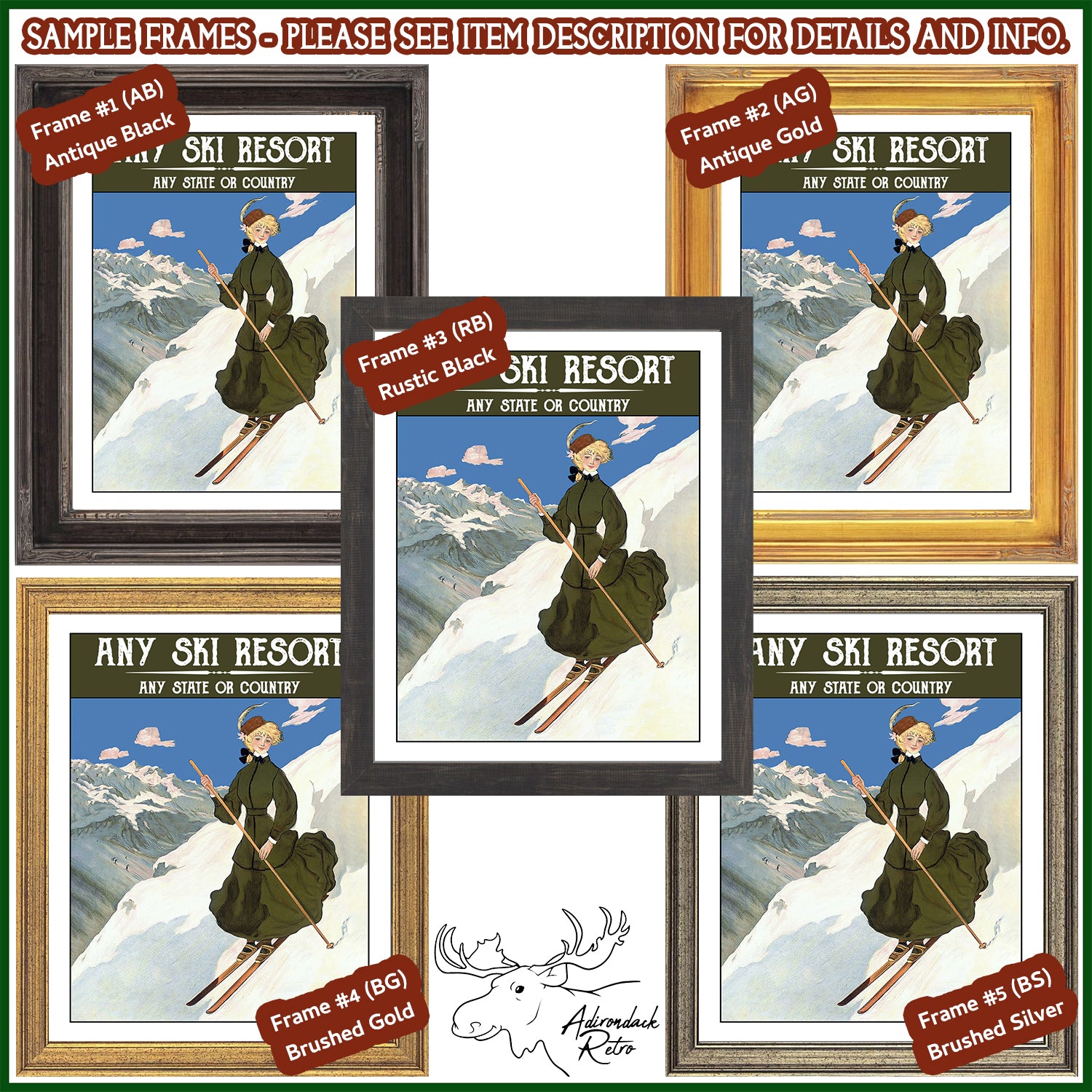 a set of four pictures of a man on skis