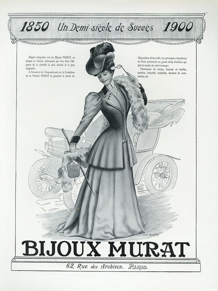 1945 Murat Jewelry Vintage French Print Ad - Antique Automobile