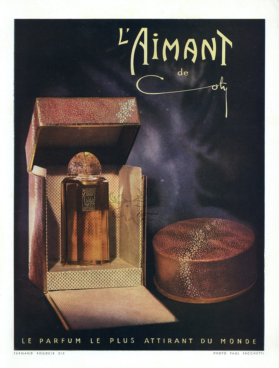 1947 Coty L&#39;Aimant Perfume Vintage Cosmetics Ad - Paul Facchetti Photo