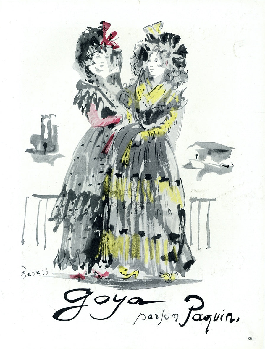 1945 Paquin Goya Perfume Print Ad - Christian Berard Illustration