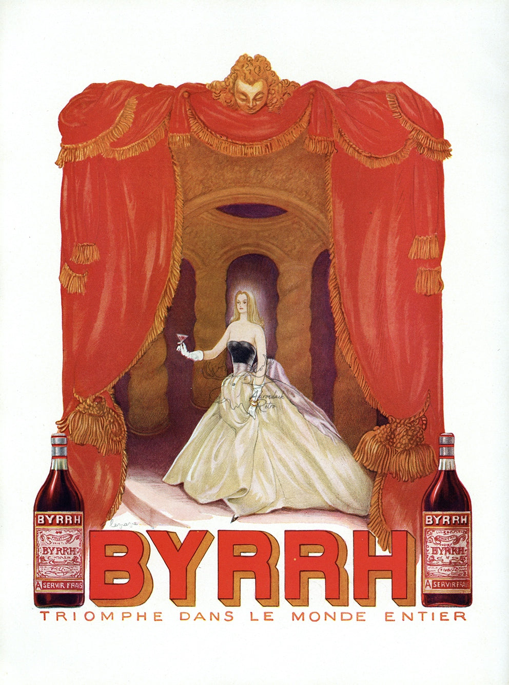 1955 Byrrh Vintage Liquor Print Ad - Georges Lepape Opera Illustration