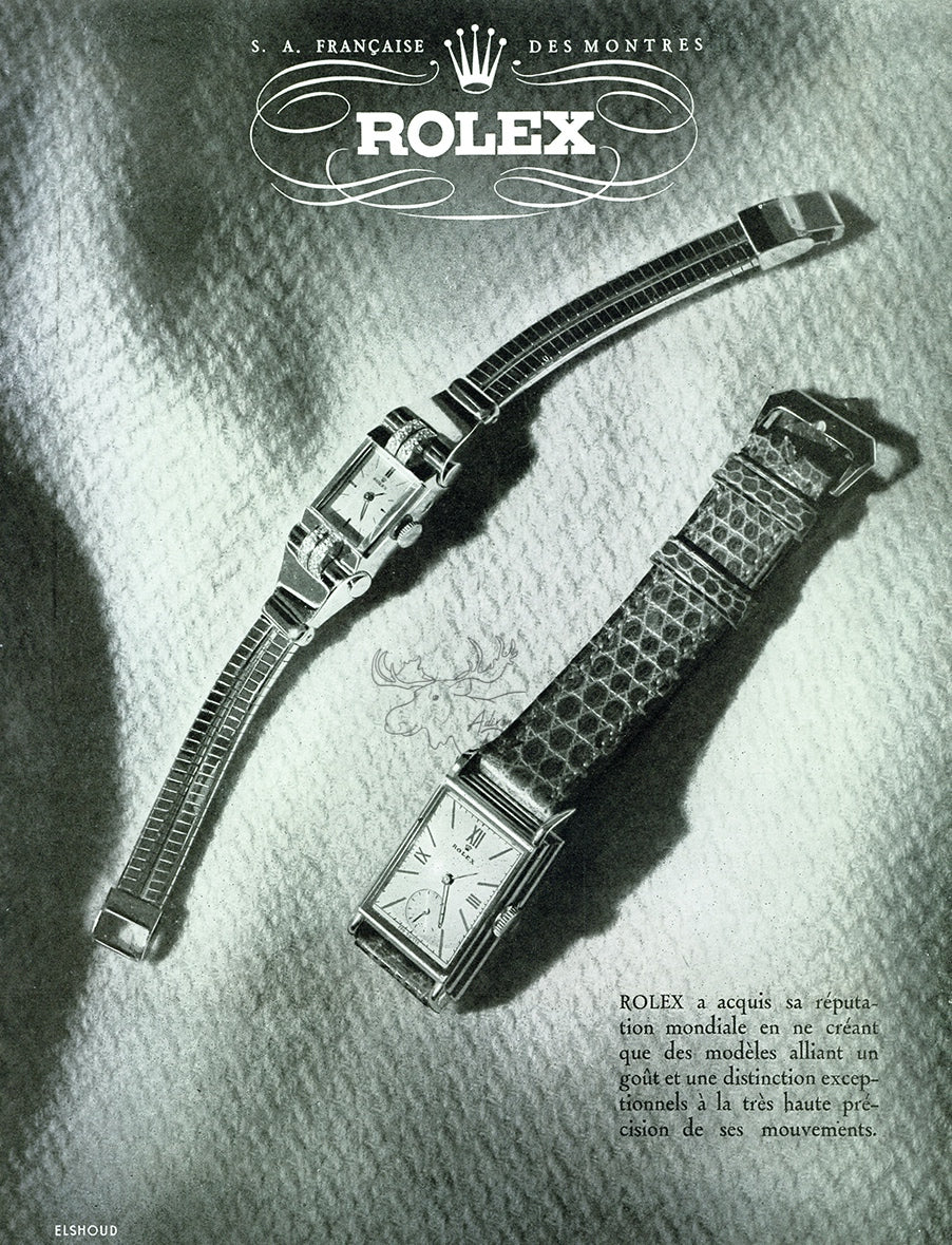 1947 Rolex Watch Vintage French Print Advertisement