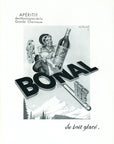 1951 Bonal Chartreuse Vintage Liquor French Print Ad - Charles Lemmel Illustration