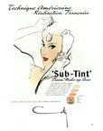 1947 Coty Sub Tint Cosmetics Vintage Print Ad - Carl Erickson Illustration