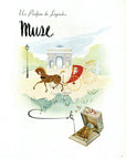 1947 Coty Muse Perfume Vintage Print Ad - Horse and Carriage