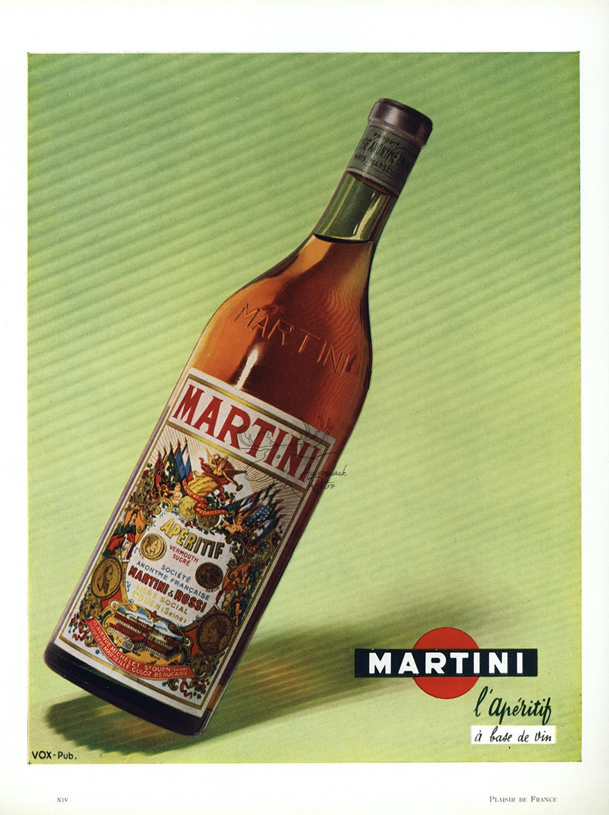 1951 Martini Vintage Liquor French Print Ad