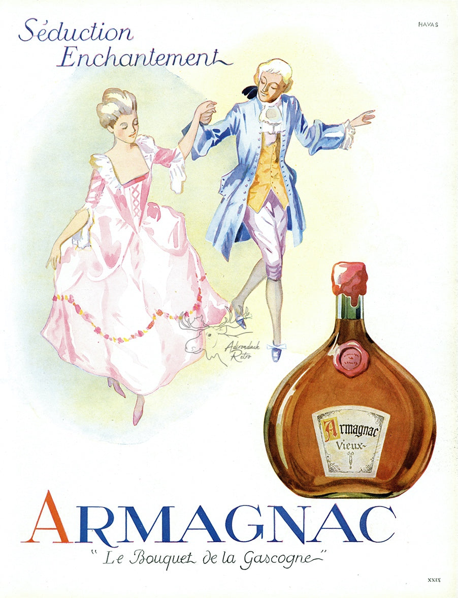 1946 Armagnac Vintage Liquor Print Ad