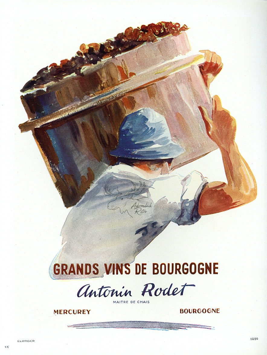1948 Antonin Rodet Burgundy Vintage Wine Print Ad