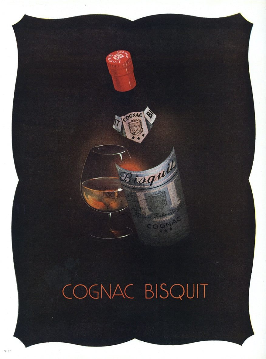 1948 Bisquit Cognac Vintage Liquor Print Ad