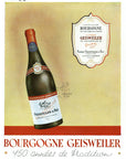 1950 Geisweiler Burgundy Wine Vintage Print Ad