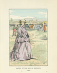 1901 Racing At The Bois De Boulogne - F. Courboin Hand-Colored Antique Print