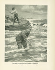 1907 "Surf Fishing At Montauk Point" Lithograph - Antique Henry Sumner Watson Fishing Print