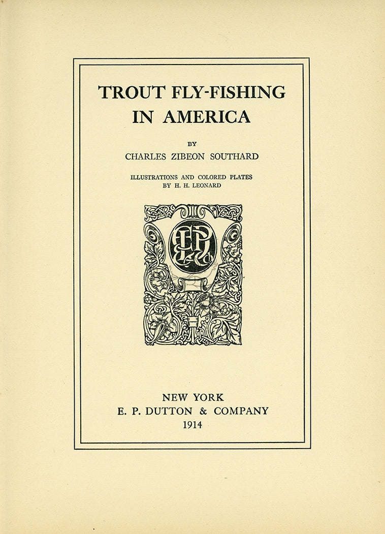 1914 Adult Male Brook Trout (Breeding Season Coloration) - H.H. Leonard Antique Fish Print