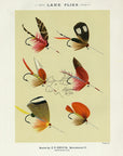 1892 Lake Flies Plate J - Antique Mary Orvis Marbury Fly Fishing Print