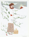1912 Coles Phillips Fadeaway Girl Antique Print - Picnic In The Snow