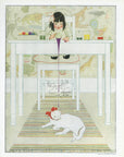 1912 Coles Phillips Fadeaway Girl Antique Print - At The Table