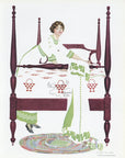 1912 Coles Phillips Fadeaway Girl Antique Print -  Making The Bed