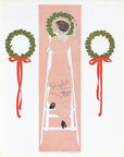 1912 Coles Phillips Fadeaway Girl Antique Print -  Hanging The Wreath