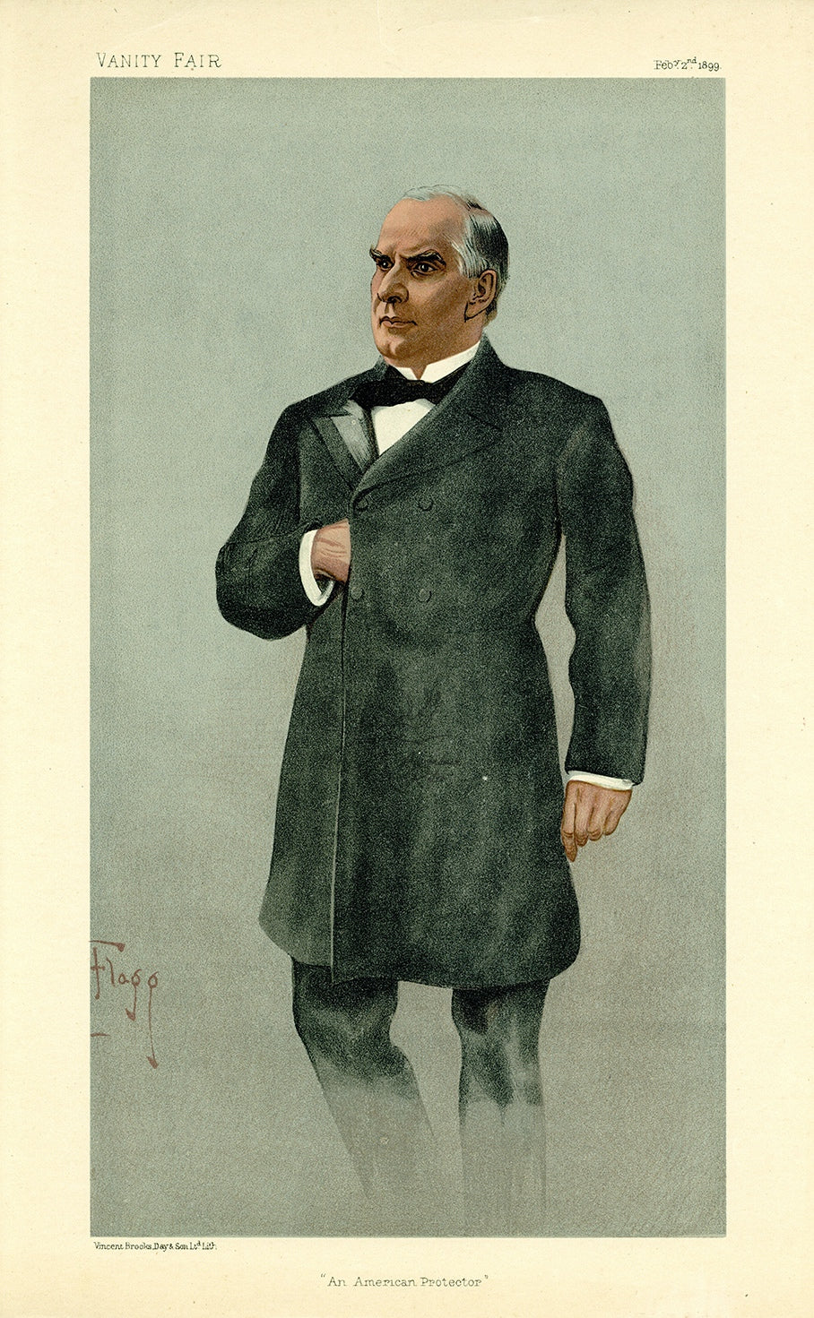 1899 Vanity Fair Spy Print by Flagg - William McKinley Caricature Print
