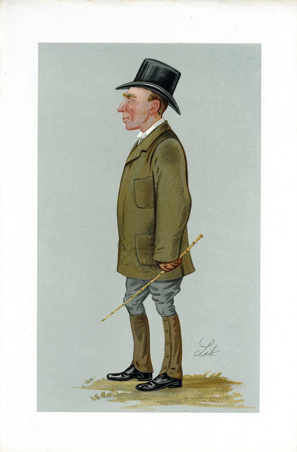 1889 Vanity Fair Caricature Proof Plate by Lib - Mr. John Porter Spy Print