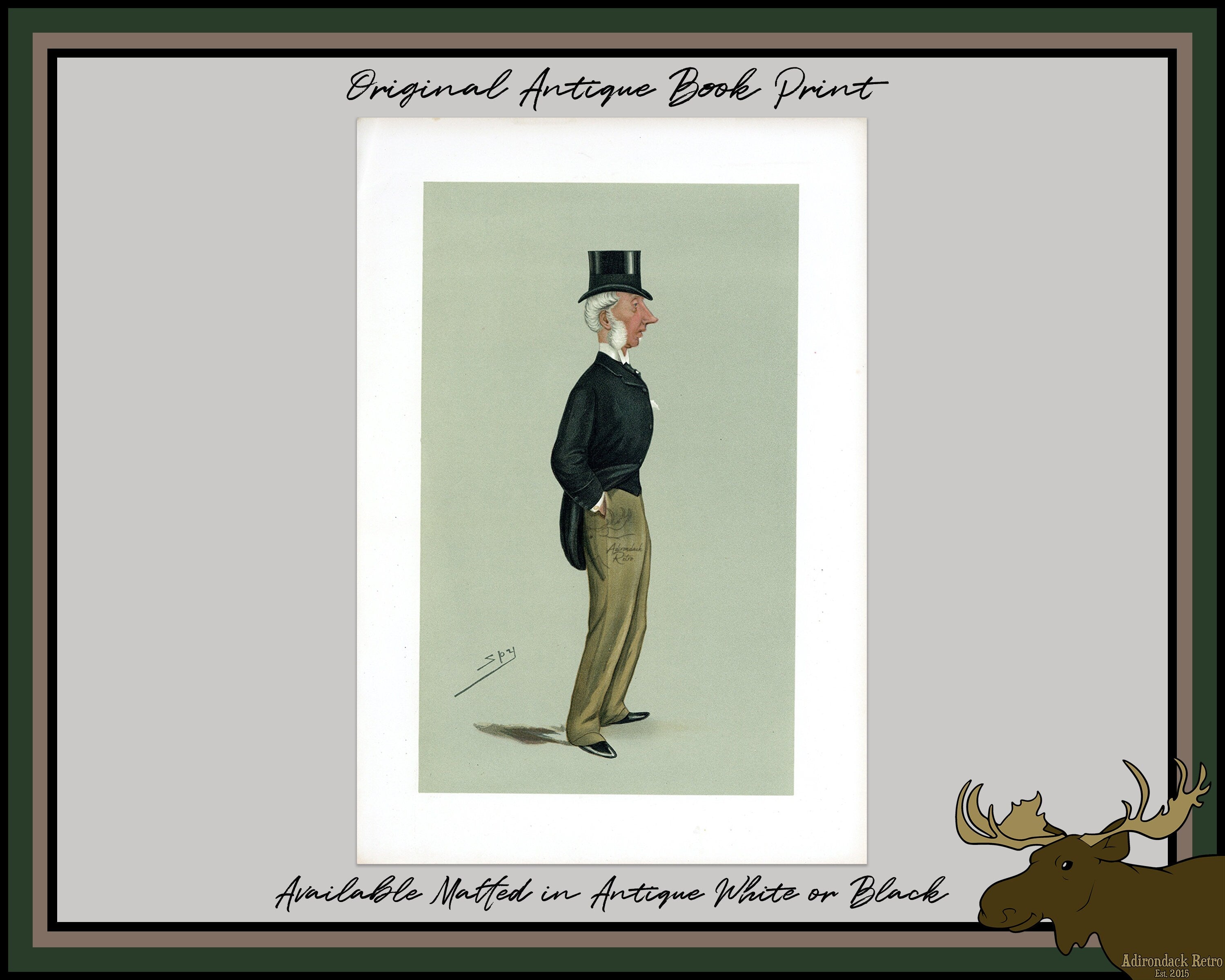 1889 Vanity Fair Proof Plate - Sir George Russell Spy Print