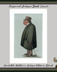 1889 Vanity Fair Caricature Proof Plate by Lib - Mr. John Corlett Spy Print