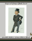 1889 Vanity Fair Caricature Proof Plate by SPY - Mr. Thomas Gibson Bowles Spy Print