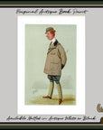 1889 Vanity Fair Caricature Proof Plate by SPY - Viscount Dagnan Spy Print