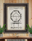 Poker Table Patent Print - Historic 1908 Poker Invention at Adirondack Retro