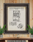 Slot Machine Patent Print - Historic 1987 Gambling Invention at Adirondack Retro